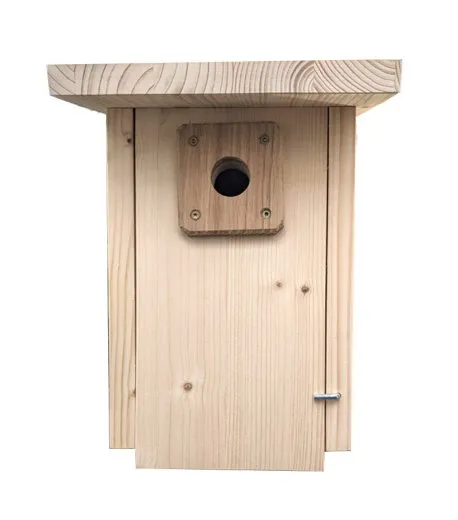 Nistkasten, verschiedene Lochgrößen, mit Aufhackschutz