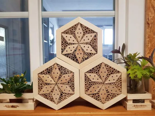 Wildbienenhaus Wabe groß