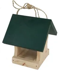 Vogelfutterhäuschen mit verschiedenen Dachfarben Vogelfutterhäuschen mit verschiedenen Dachfarben